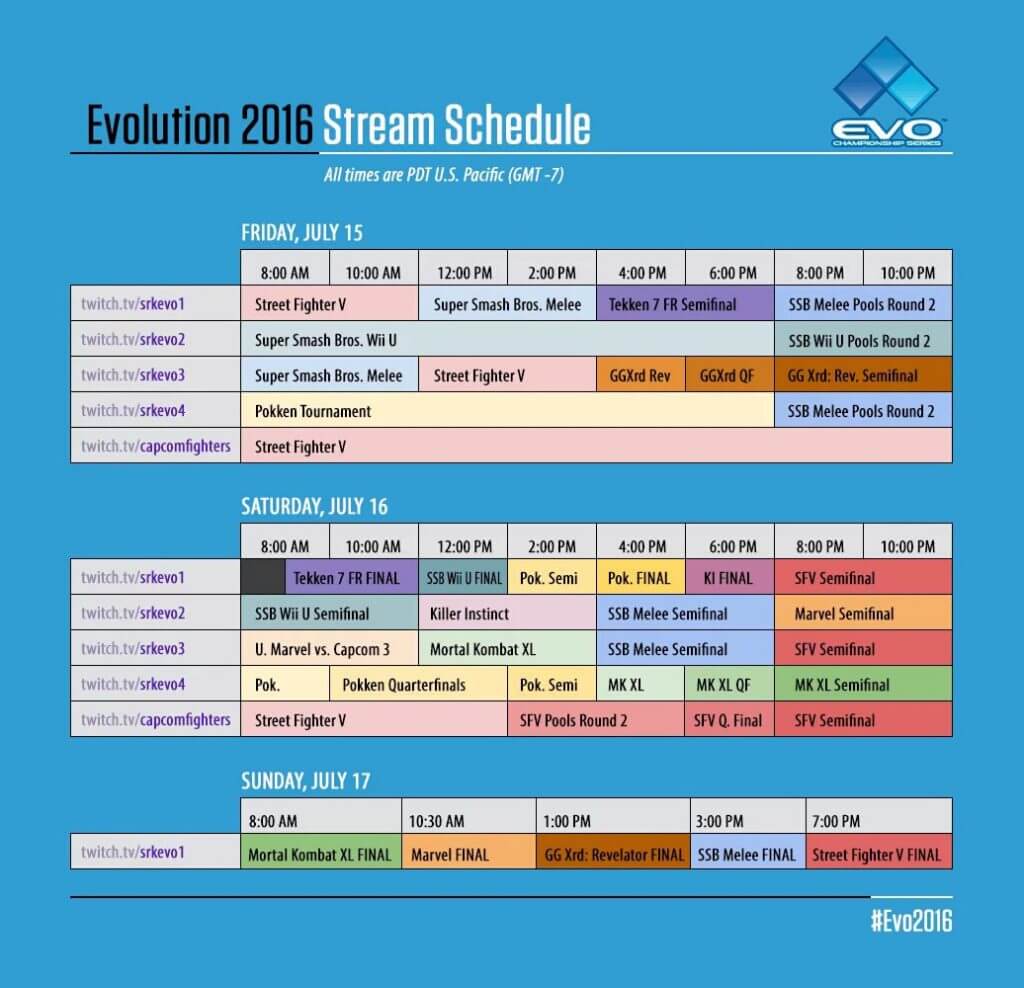 EVO 2016_CALENDARIO