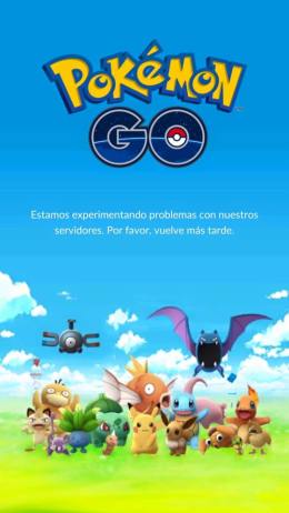 POKÉMON GO SERVIDORES CAIDOS