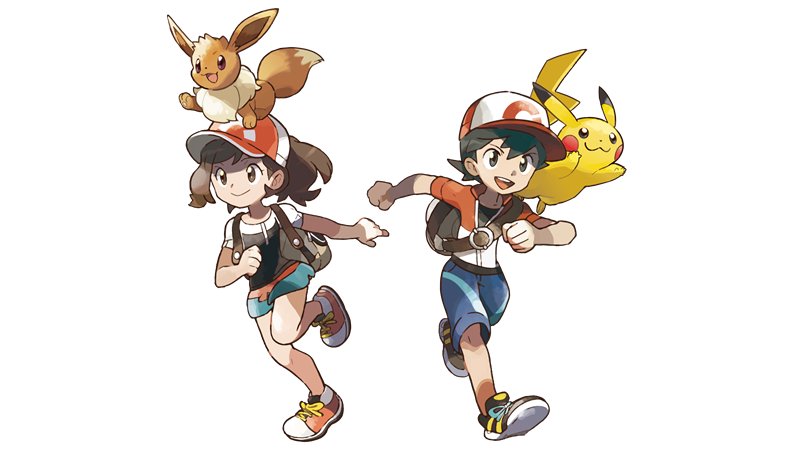 POKÉMON_LETS GO_PIKACHU &amp; EEVEE_ART WORK DE LOS PERSONAJES PRINCIPALES