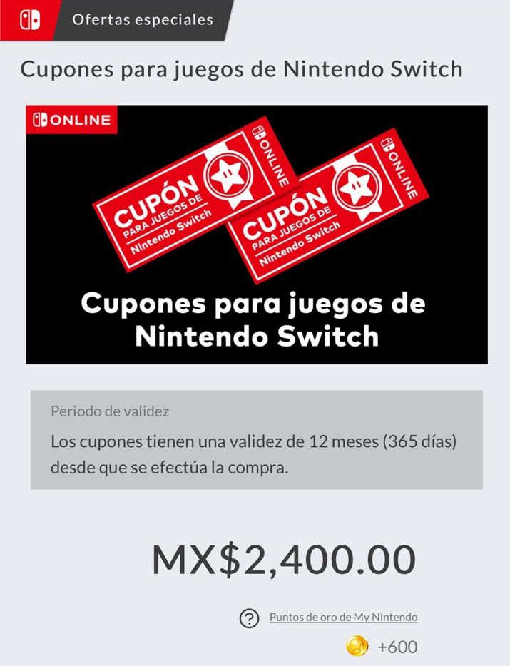 NINTENDO_SWITCH_CUPONES PARA JUEGOS_MEXICO
